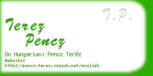 terez pencz business card